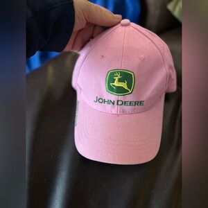 John Deere Owner's Edition Farm Pink Hat Cap Nothing Runs Like Deere Strap Back